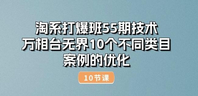 淘系打爆班55期技术：万相台无界10个不同类目案例的优化(10节)-创薯资源