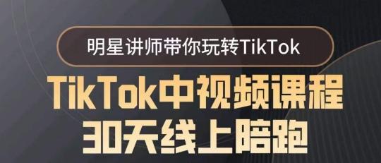 TikTok中视频课程30天线上陪跑，明星讲师带你玩转TikTok-创薯资源