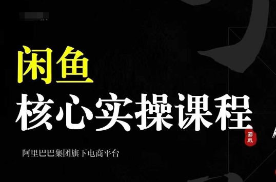 2024闲鱼核心实操课程，从养号、选品、发布、销售，教你做一个出单的闲鱼号-创薯资源