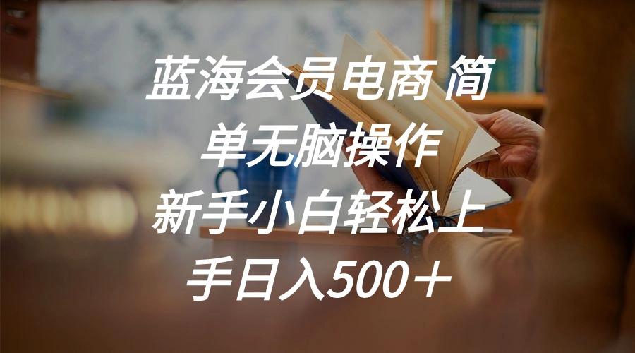蓝海会员电商 简单无脑操作 新手小白轻松上手日入500＋-创薯资源