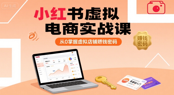 小红书虚拟电商实战课，从0掌握虚拟店铺賺钱密码-创薯资源