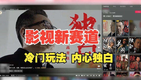 最新影视解说玩法，人物独白，30天涨粉24万+，全流程拆解【揭秘】-创薯资源