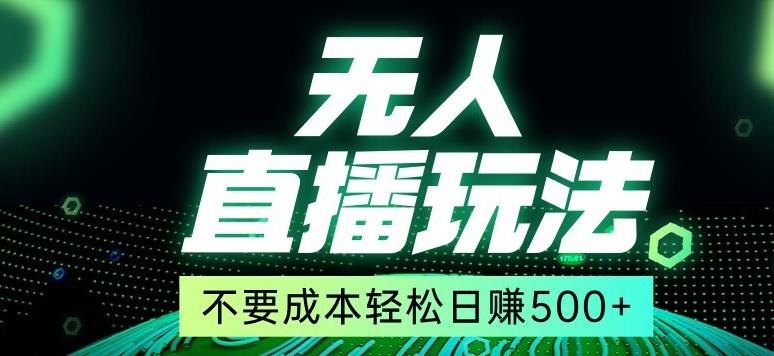 全网首发24年最新无人直播玩法，不需要成本，无需人力，一台电脑24小时为你工作-创薯资源