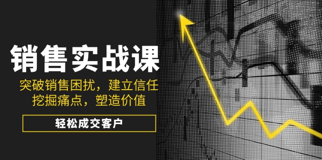 销售实战课，突破销售困扰，建立信任，挖掘痛点，塑造价值，轻松成交客户-创薯资源