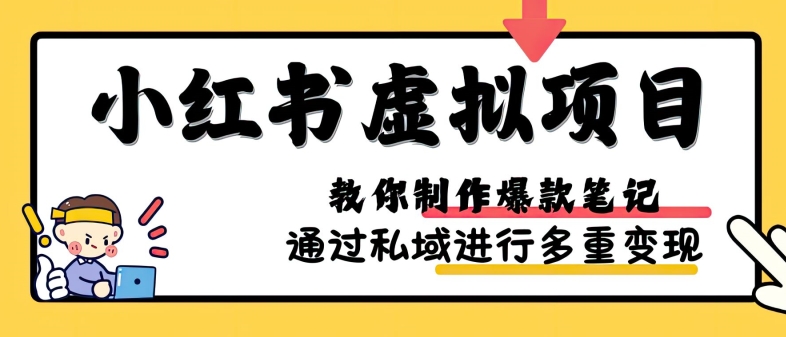小红书虚拟项目实战，爆款笔记制作，矩阵放大玩法分享-创薯资源