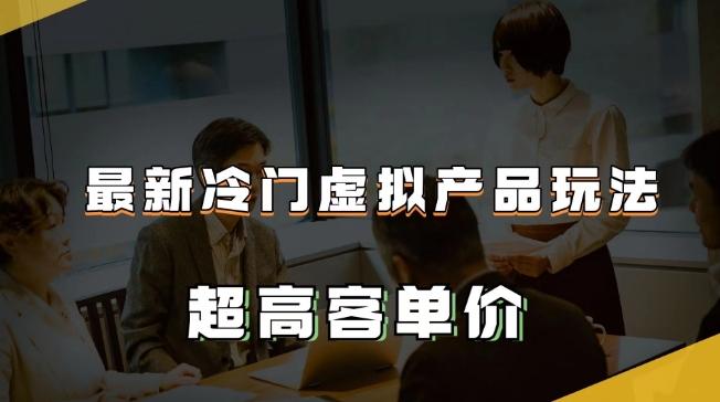 最新冷门虚拟产品玩法，超高客单价，月入2-3万＋【揭秘】-创薯资源