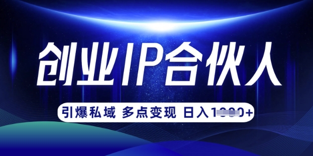云帆·创业ip合伙人打造3.0，从0到1教你做网创，实现月入过W-创薯资源