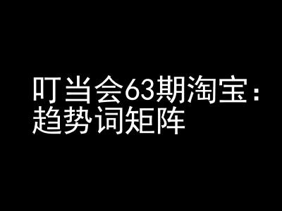 《淘宝天猫打爆班》原创高阶技术第63期，趋势词矩阵技术和玩法-创薯资源