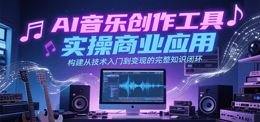 AI音乐创作工具实操商业应用，构建从技术入门到变现的完整知识闭环-创薯资源