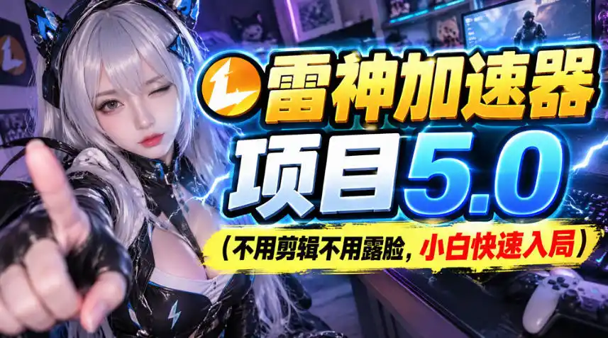 雷神加速器项目(不用剪辑不用露脸，小白快速入局)-创薯资源