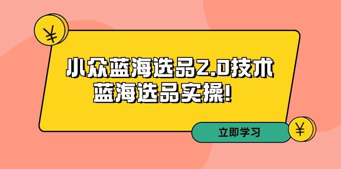 拼多多培训第33期：小众蓝海选品2.0技术-蓝海选品实操！-创薯资源