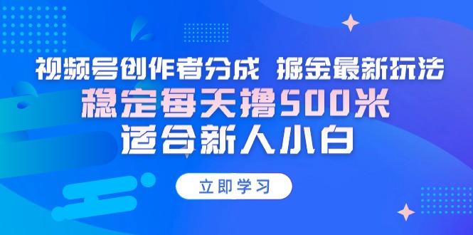 【蓝海项目】视频号创作者分成 掘金最新玩法 稳定每天撸500米 适合新人小白-创薯资源