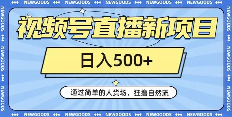 视频号直播新项目，通过简单的人货场，狂撸自然流，日入500+【260G资料】-创薯资源