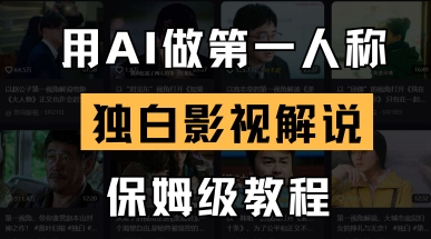 用AI做第一人称独白影视解说，手把手教学，保姆级教程-创薯资源
