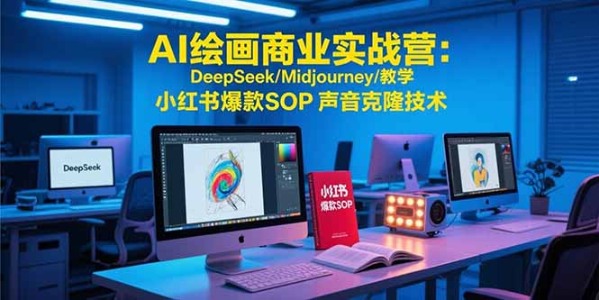 AI绘画商业实战营：DeepSeek/Midjourney/教学 小红书爆款SOP 声音克隆技术-创薯资源