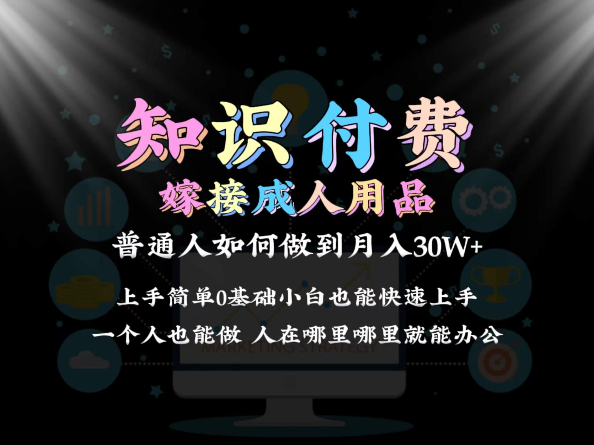 2024普通人做知识付费结合成人用品如何实现单月变现30w 保姆教学1.0-创薯资源