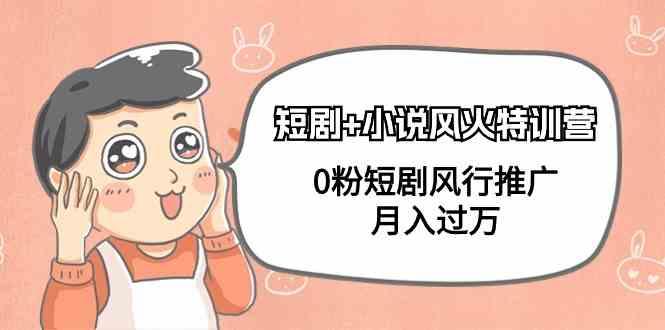 小说+短剧风火特训营，0粉短剧小说风行推广，实现月入过万-创薯资源