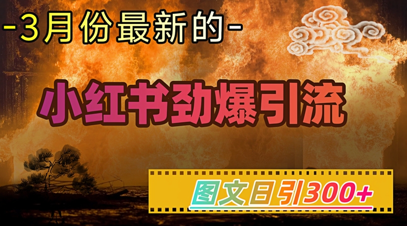 小红书超劲爆引流手段，图文日引300+轻松变现1W-创薯资源