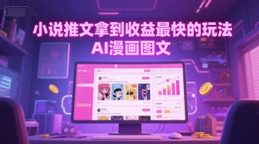 小说推文拿到收益最快的玩法，AI漫画图文-创薯资源