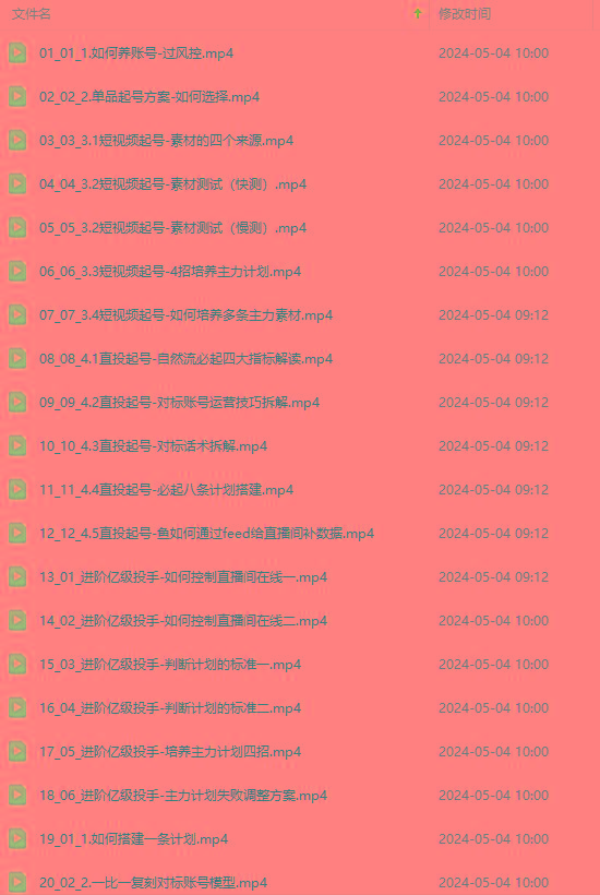 图片[1]-2024单品正价起号，直播素材投流选品：选品课+投流课+素材课+卡首屏/100节-创薯资源