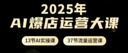 2025年AI爆店运营大课，13节AI实操课+37节流量运营课-创薯资源