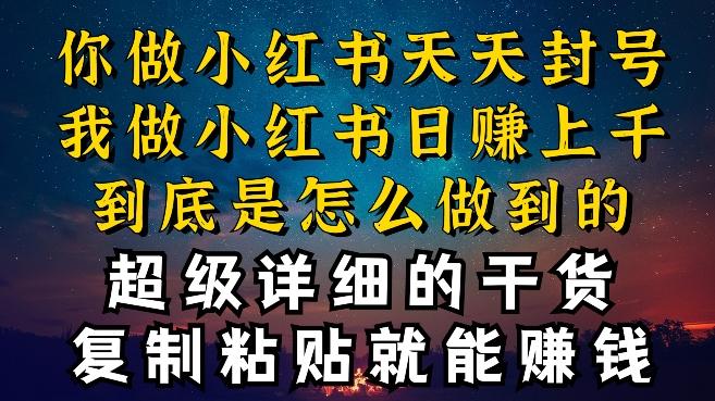 都知道小红书能引流私域变现，可为什么我能一天引流几十人变现上千，但你却频频封号违规被限流【揭秘】-创薯资源