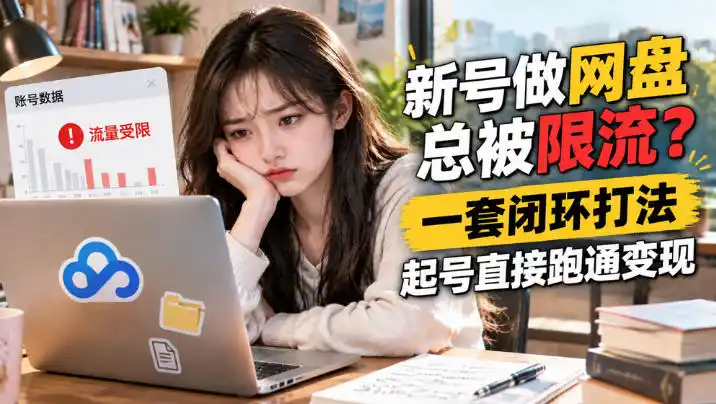 网盘拉新SOP：小白新号过限流-创薯资源