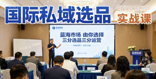 国际私域选品实战课，蓝海市场由你选择，七分选品三分运营-创薯资源