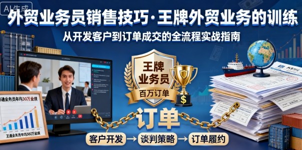 外贸业务员销售技巧，王牌外贸业务的训练-创薯资源