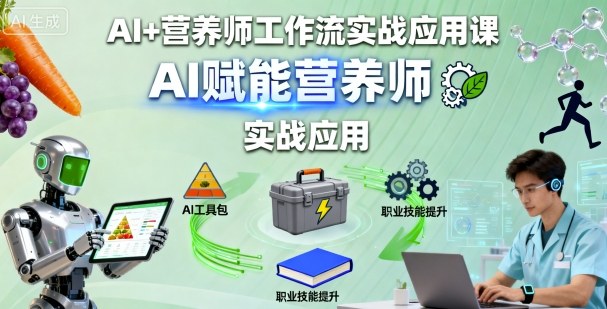 AI+营养师工作流实战应用课，AI赋能营养师-创薯资源