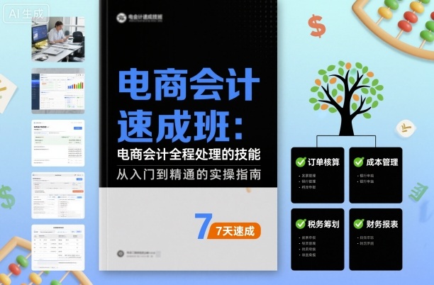 电商会计速成班，电商会计全程处理的技能-创薯资源