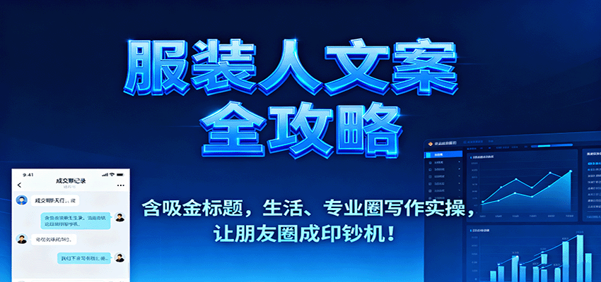 服装人文案全攻略，含吸金标题，生活、专业圈写作实操，让朋友圈成印钞机！-创薯资源