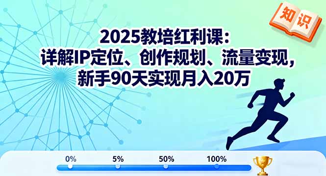 2025教培红利课：详解IP定位、创作规划、流量变现，新手90天实现月入20万-创薯资源