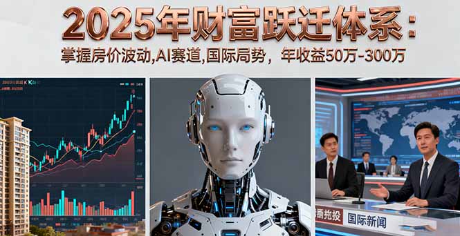 2025年财富跃迁体系：掌握房价波动,AI赛道,国际局势，年收益50万-300万-创薯资源