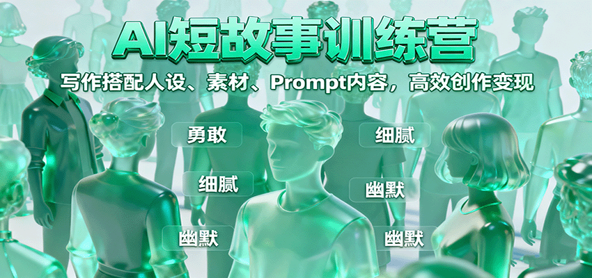 AI短故事训练营：写作搭配人设、素材、Prompt内容，高效创作变现-创薯资源