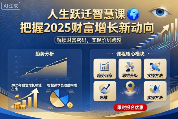 人生跃迁智慧课，把据2025财富增长新动向-创薯资源