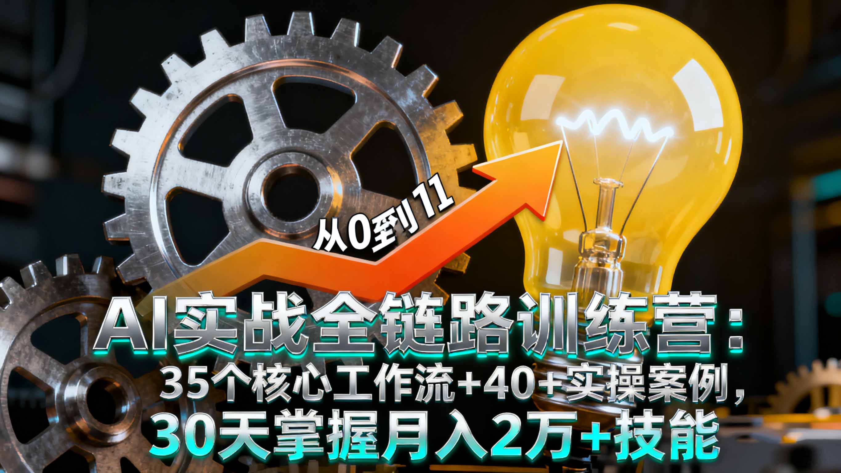 AI实战全链路训练营：35个核心工作流+40+实操案例，30天掌握月入2万+技能-创薯资源