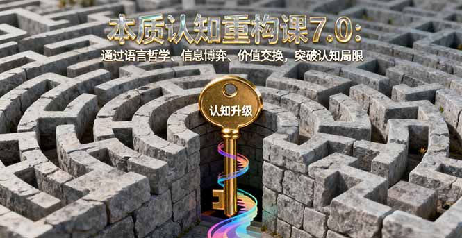 本质认知重构课7.0：通过语言哲学、信息博弈、价值交换，突破认知局限-创薯资源