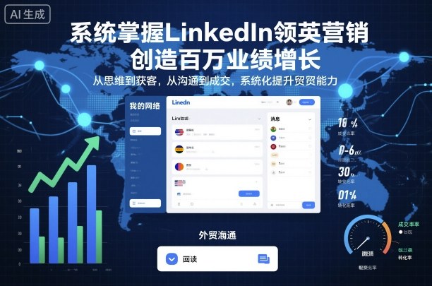 系统掌握LinkedIn领英营销，创造百万业绩增长，从思维到获客，从沟通到成交，系统化提升外贸能力-创薯资源