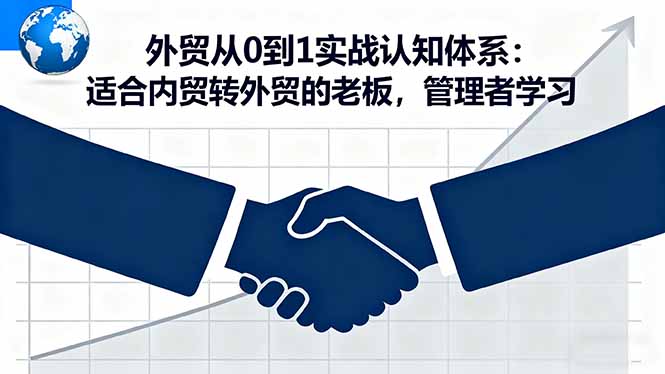 外贸从0到1实战认知体系:适合内贸转外贸的老板,管理者学习-创薯资源