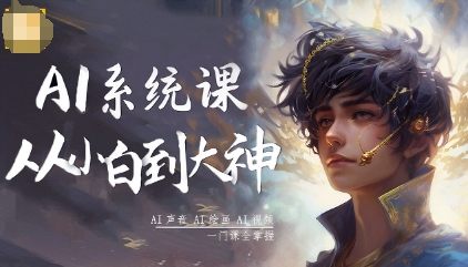 AI系统课程，从小白到大神系统学AI，AI声音-AI绘画-AI视频一门课全掌握-创薯资源