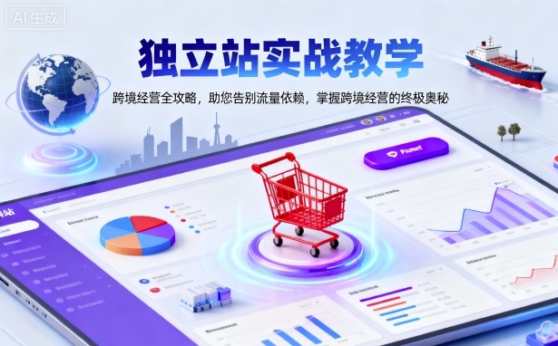 独立站实战教学，跨境经营全攻略，助您告别流量依赖，掌握跨境经营的终极奥-创薯资源