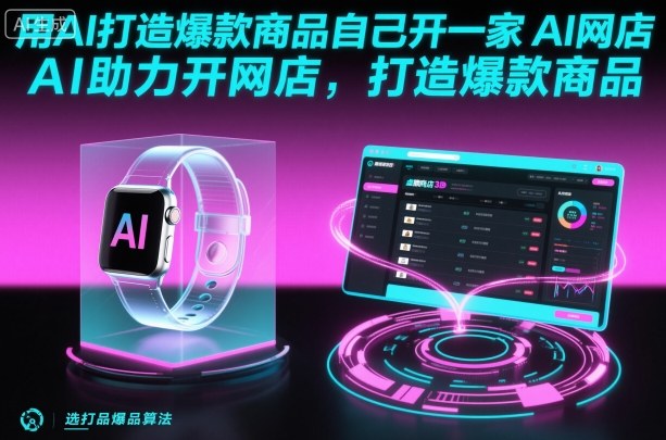 用AI打造爆款商品自己开一家AI网店，AI助力开网店，打造爆款商品-创薯资源