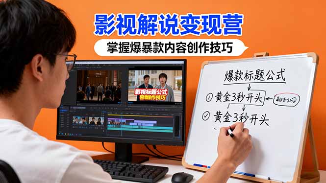 影视解说变现营：通过30+实战案例爆款内容创作技巧，掌握影视解说盈利密码-创薯资源