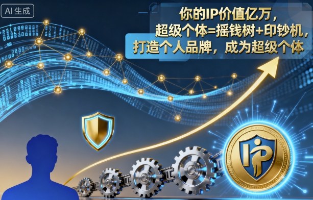 你的IP价值亿万，超级个体=摇钱树+印钞机，打造个人品牌，成为超级个体-创薯资源