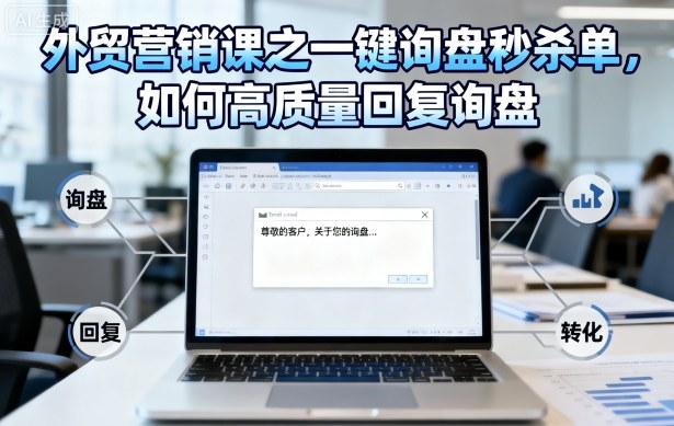 外贸营销课之一键询盘秒杀单，如何高质量回复询盘-创薯资源