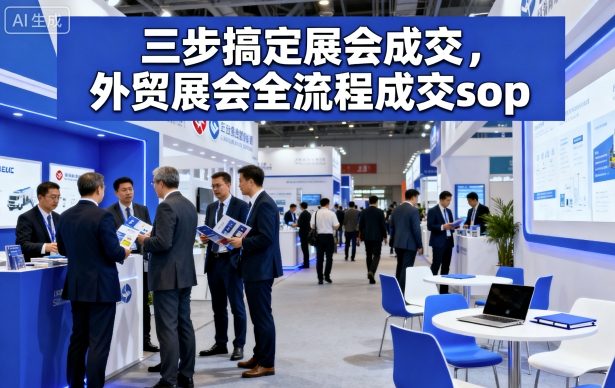 三步搞定展会成交，外贸展会全流程成交sop-创薯资源