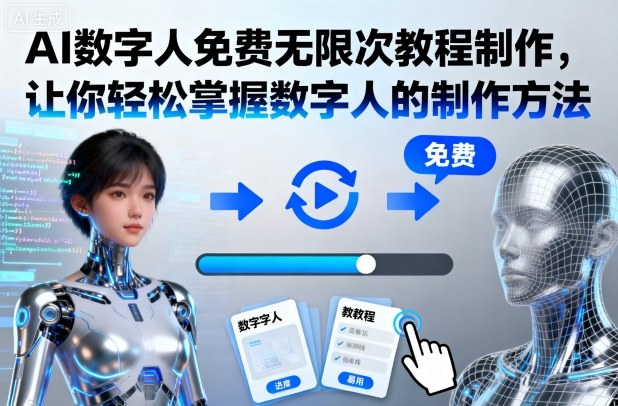 AI数字人免费无限次教程制作,让你轻松掌握数字人的制作方法-创薯资源