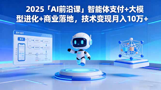 2025「AI前沿课」智能体支付+大模型进化+商业落地,技术变现月入10万+-创薯资源