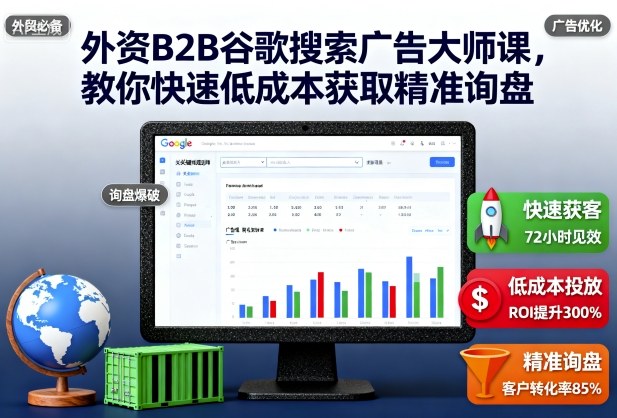 外资B2B谷歌搜索广告大师课,教你快速低成本获取精准询盘-创薯资源